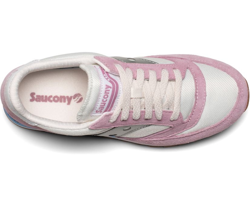 Women's Saucony Jazz 81 Originals White / Pink / Grey | Singapore 021XYUF